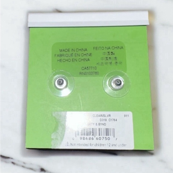 Kate Spade New York Infinity & Beyond Knot Silver Tone Stud Earrings NEW Gift - Picture 2 of 3